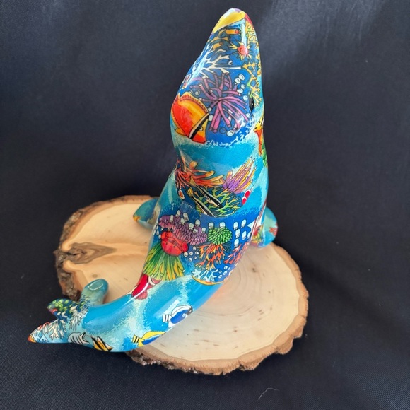 Vintage Colorful Ceramic Seal Figurine - Picture 3 of 7